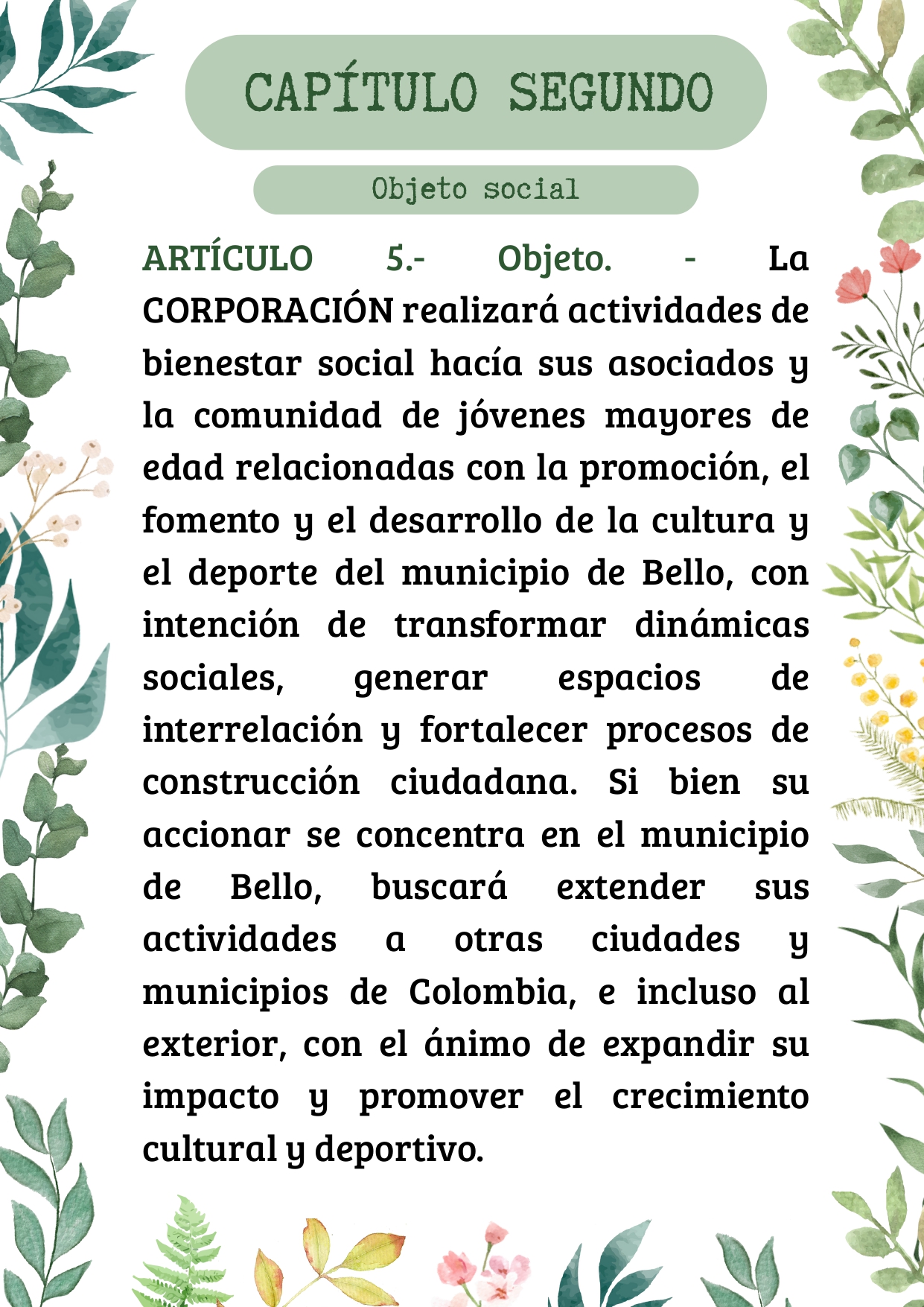 Página 3 de los estatutos