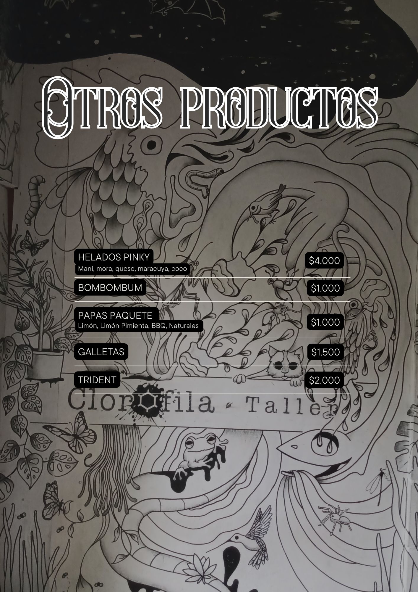 Página 6 del menú del bar